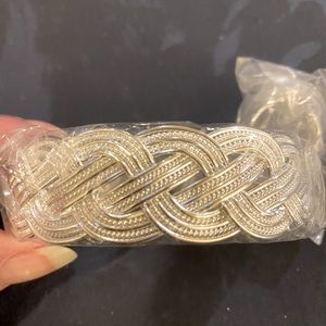 NWOT .925 Braided Cuff w/ Matching Adjustable Ring